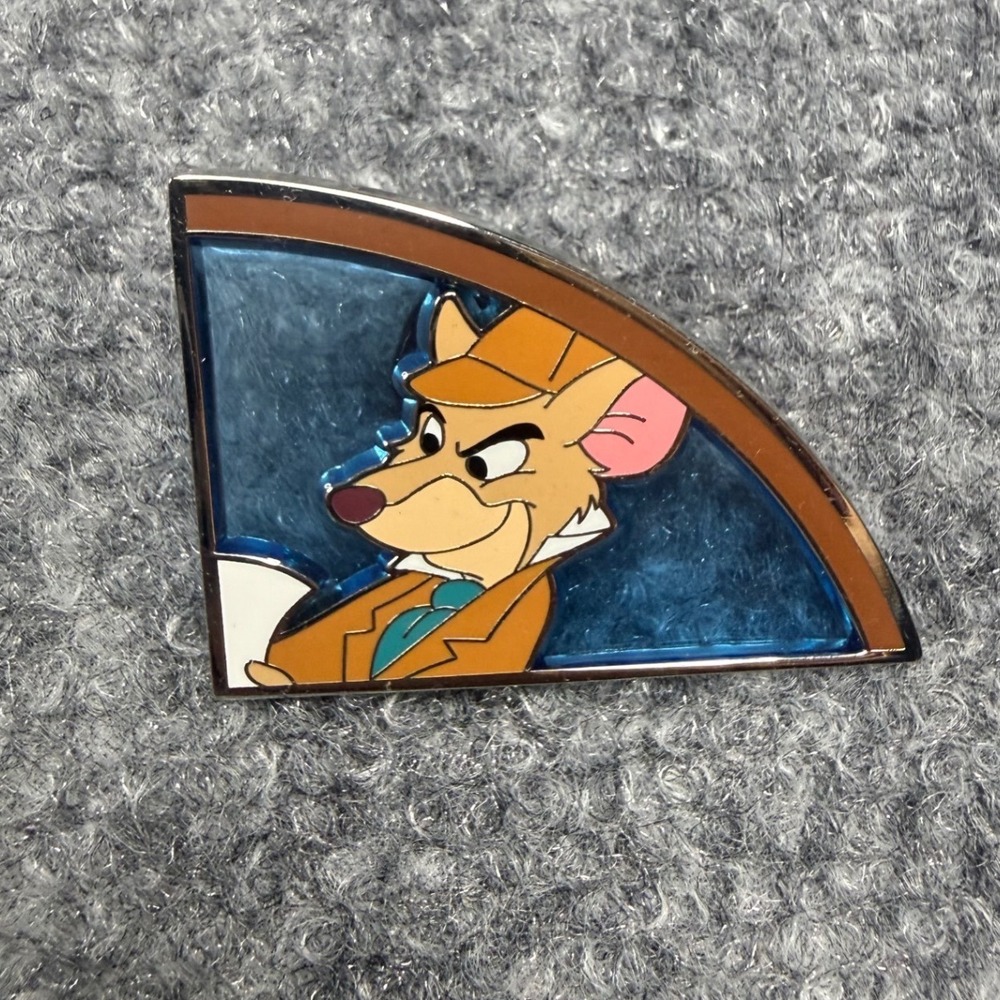 Disney Pin Daring Detectives Mystery Great Mouse Detective Basil Stained Glass